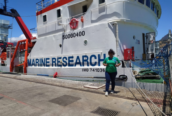 Pesquisadora do itt Oceanon participa de treinamento oceanográfico na África do Sul