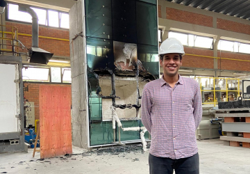 Pesquisador é premiado pela ANTAC por estudo inédito sobre segurança contra incêndio em fachadas