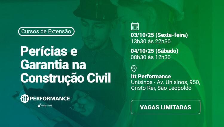 Curso de Extensão | Perícias e Garantia na Construção Civil
