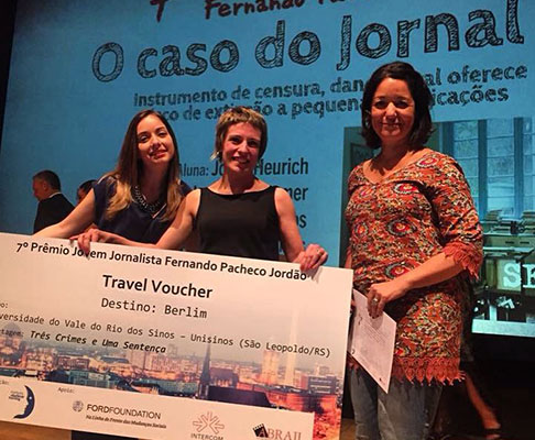 Aluna da Unisinos é vencedora do Prêmio Jovem Jornalista