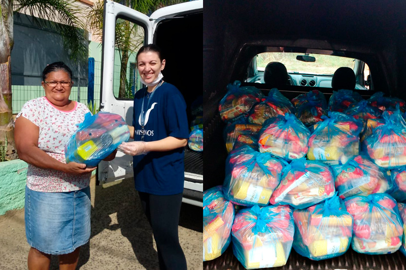 Comitê Solidariedade distribui alimentos a integrantes de projetos sociais