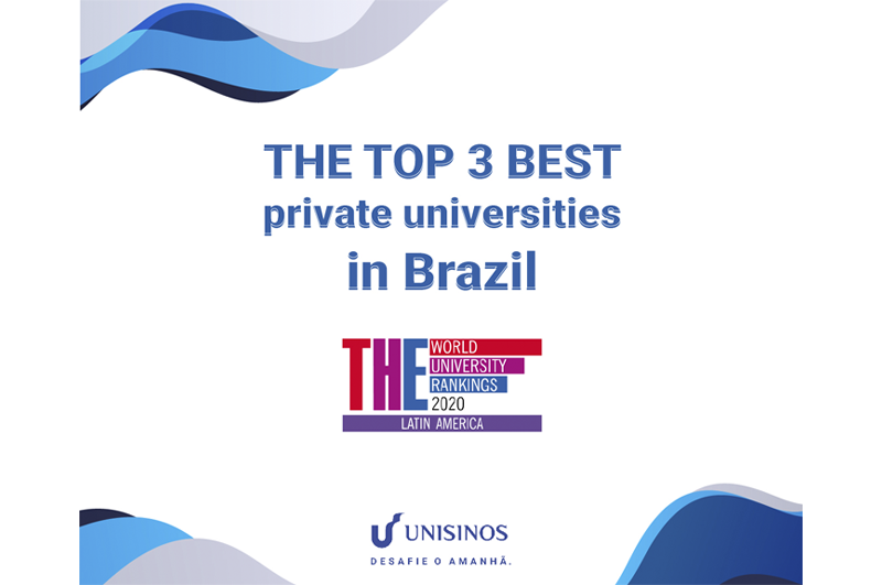 Unisinos entre as três melhores universidades privadas do país