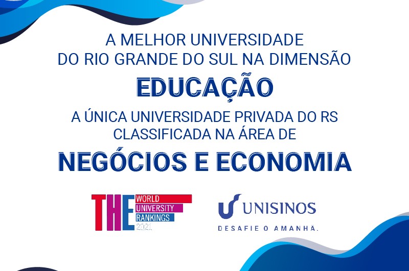 Unisinos é a melhor universidade do RS na dimensão Educação em ranking mundial
