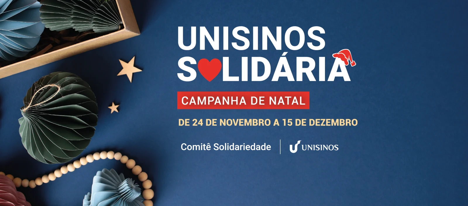 Participe da Campanha de Natal Unisinos Solidária